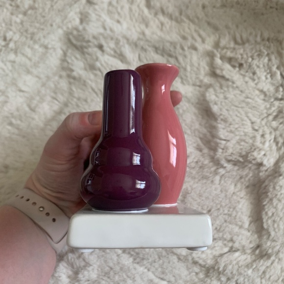 Purple and Pink Ceramic Bud Vase- 5 Tubes - Picture 3 of 6